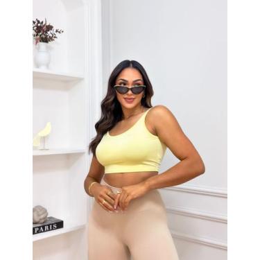 Imagem de Top Cropped alcinha costas nua feminino Basic Liso - TRIBO MODAS, AMAR