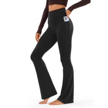 Imagem de SOLUNSO Leggings femininas com abertura de bumbum com bolsos, cintura alta, sem costura frontal para treino atlético