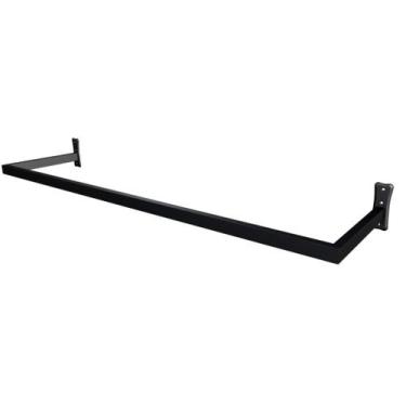 Imagem de Arara de Parede 0,30 x 0,90 20x30 Preto Fosco Industrial - Paraiso do 