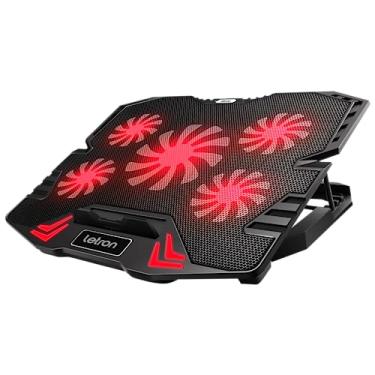 Imagem de SUPORTE 5 COOLERS PARA NOTEBOOK MOBA AJUSTE VELOCIDADE E POSICOES LETRON