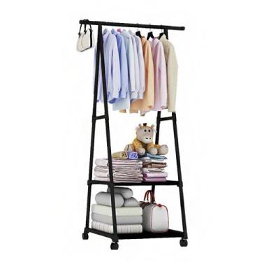 Imagem de Arara de Roupas Cabideiro Sapateira Closet Multifuncional Prateleira C