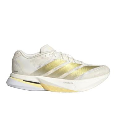 Imagem de Adidas Tênis de corrida feminino Adizero Boston 13, branco giz/dourado metálico/tom laranja, 38