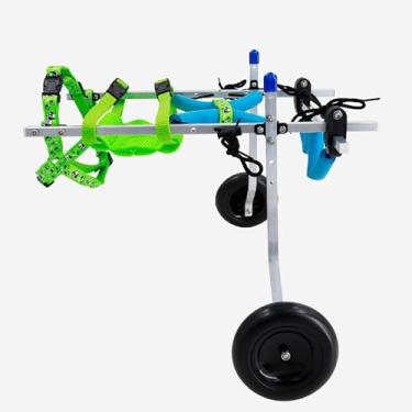 Imagem de Cadeira de rodas ajustável de 2 rodas para cães pequenos, suporte de mobilidade para pernas traseiras, suportes de perna traseira para animais de estimação com deficiência, auxílio para mobilidade de