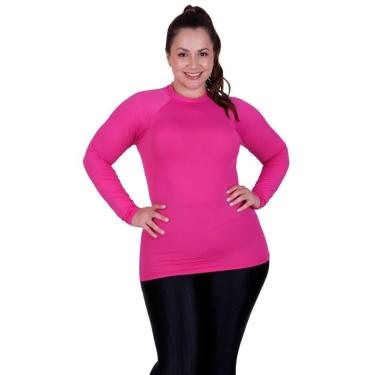 Imagem de Blusa Fitness Plus Size Proteção Solar UV 50+ Camisa Térmica Inverno de Frio-Feminino