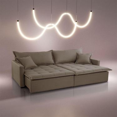 Imagem de Sofá Cama Flora 02 Módulos De 100cm Br 15cm Meu Sofá Online B016 Veludo Marrom