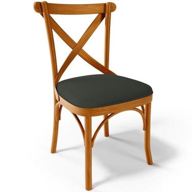 Imagem de Cadeira Para Sala De Jantar E Estar Living Estofada ávila L02 Linho Verde Musgo - Lyam