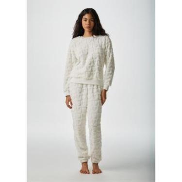 Imagem de Pijama Longo Feminino Em Fleece Estrelas-Feminino