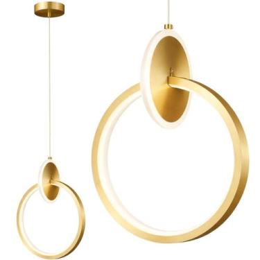 Imagem de Luminária Pendente Teto 1,50m LED Duplo 24 Watts 3 Cores Lustre Bivolt