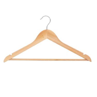 Imagem de Kit 3 Cabides de Madeira Resistente e Elegante com Barra para Calças