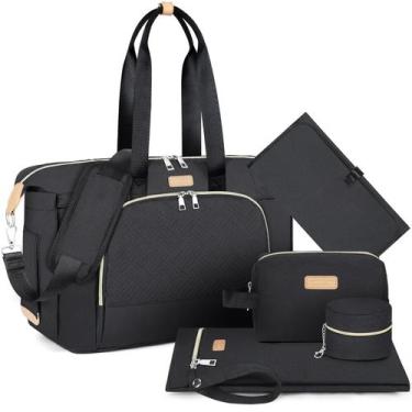 Imagem de Sacola de fraldas ITIEZY Large 42x24x24 cm Conjunto de 7 peças