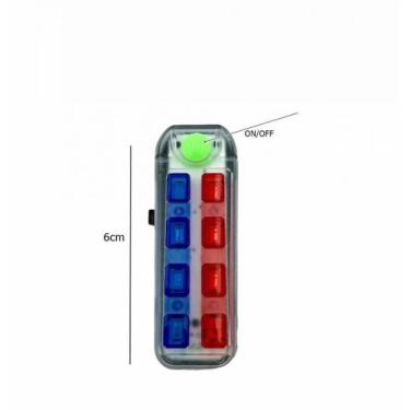 Imagem de Farol Traseira Bike Bicicleta Recarregável Led Vermelho Azul - OEM