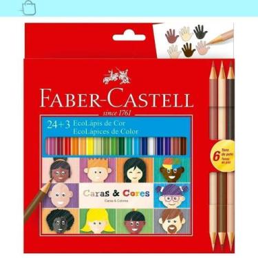 Imagem de Lapis De Cor 24+3 Caras E Cores Faber-Castell 6 Tons De Pele MULTICOLO