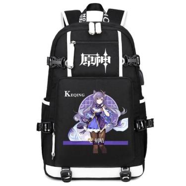 Imagem de Mochila Genshins Impacts Keqings Cartoon Kids School 30x14x47cm - yiwe