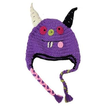 Imagem de Chapéu de cosplay Devils Horns Warm Soft Cozy Hat Poliéster - Yiweisai