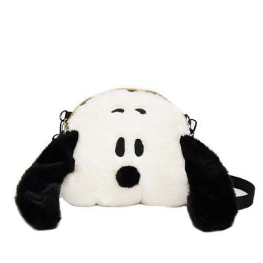 Imagem de Bolsa Messenger Panda Anime Plush Crossbody para crianças de 2 a 10 an