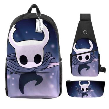Imagem de Conjunto de mochila Hollows Knights Anime School de 3 peças para crian
