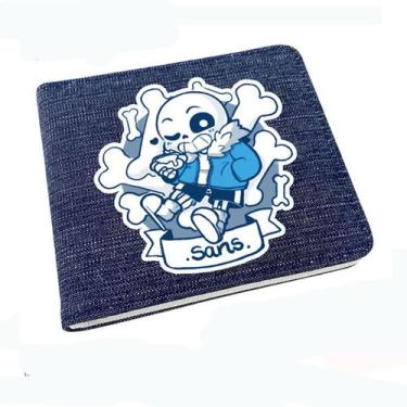 Imagem de Carteira, bolsa de moedas, couro, bifold, sem Undertale Anime - Yiweis