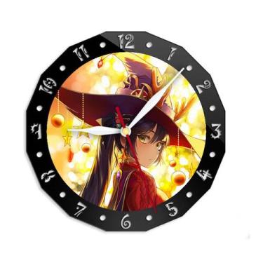 Imagem de Relógio de parede Genshins Impacts Hutao Silent Nonticking 15cm - yiwe