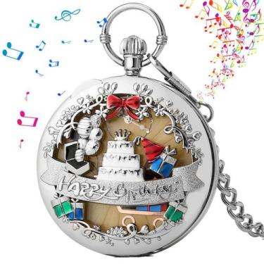 Imagem de Relógio de bolso Happy Birthday Music Retro para crianças - yiweisai