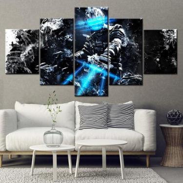 Imagem de Pôsteres de pintura de parede em tela Dead Spaces Anime 5 Panels - yiw