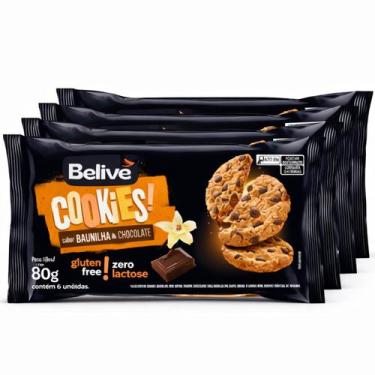 Imagem de Kit 4 Cookies BELIVE Baunilha & Chocolate S/ Gluten 80g