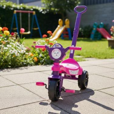 Imagem de Triciclo Infantil Criança Empurrar Com Haste E Pedal Motoca - Kendy, G