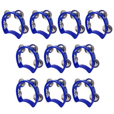 Imagem de Kit 15 Pandeiros Meia Lua Infantil Azul New York