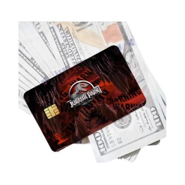 Imagem de Adesivos De Cartão De Crédito Dinossauro Jurassic Park 4 Peças Imperme