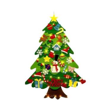 Imagem de Árvore De Natal De Feltro DIY Para Crianças, Enfeite De Parede Com Pap