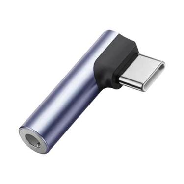 Imagem de Adaptador USB C Para Fone De Ouvido 3.5mm Tipo C Com Conector AUX Para
