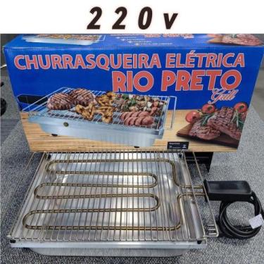 Imagem de Churrasqueira Elétrica 110V ou 220V  Compacta, Potente e Sem Fumaça - 