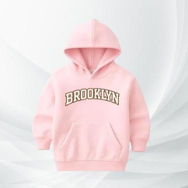 Imagem de Blusa de Moletom Infantil Brooklyn com Capuz Flanelada Moleton Conforto Premium Estilo Streetwear-Unissex