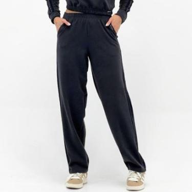 Imagem de Calça Rosa Bella Wide Leg em Fleece Feminina-Feminino