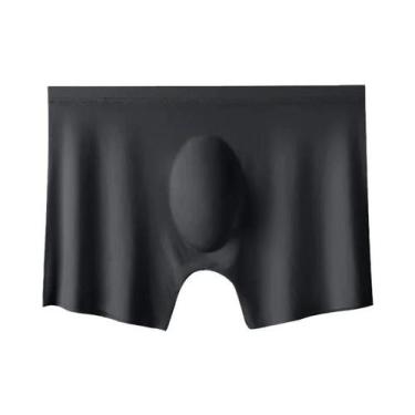 Imagem de Cuecas Boxer Masculinas De Seda Gelada Para O Verão - Kit Com 10 Peças