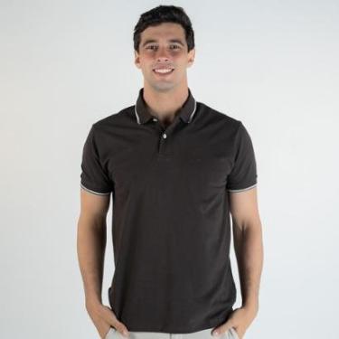 Imagem de Camisa Polo Aramis Frisos Marrom-Masculino