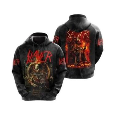 Imagem de Moletom Oversized 3D Print SLAYER ROCK Para Homens E Mulheres, Moda Ca