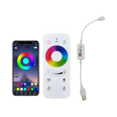 Imagem de Controlador De Fita LED RGB USB Bluetooth WIFI Com Controle Remoto IR 
