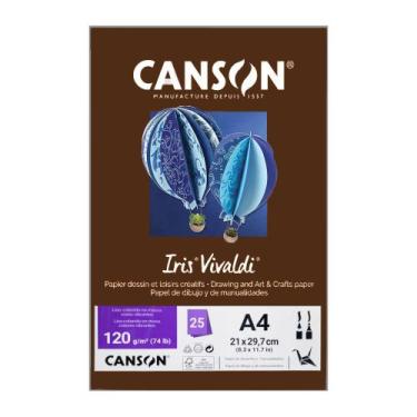 Imagem de Papel Canson A4 Iris Vivaldi 120g 25Fls - Escolha a cor, Chocolate