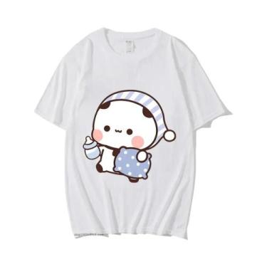 Imagem de Camisetas De Casal Kawaii BuBu Panda DuDu Bear De Manga Comprida Com E