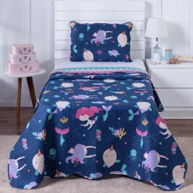 Imagem de Kit Colcha Bouti Solteiro 2 Peças Dupla Face Ultrassonic 17 Infantil -