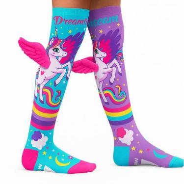 Imagem de Meias Altas Malucas Divertidas Infantil Juvenil Colorida 3d - BBH, Uni