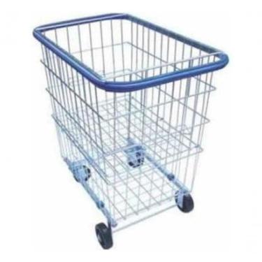 Imagem de Carrinho com Bandeja G3 Capacidade 300L em Aço Carbono SAE 1020 Galvanizado com Cantos Arredondados Prata Higipack