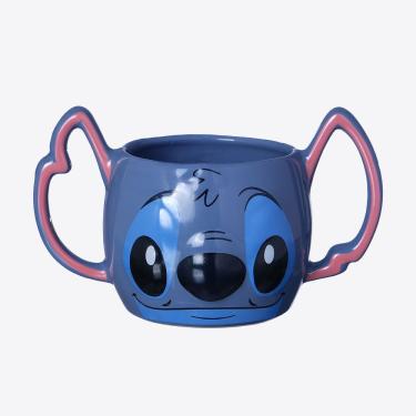 Imagem de Caneca 3D Stitch Alça Dupla Disney para Bebidas em Porcelana com Formato 3D Azul Zonacriativa
