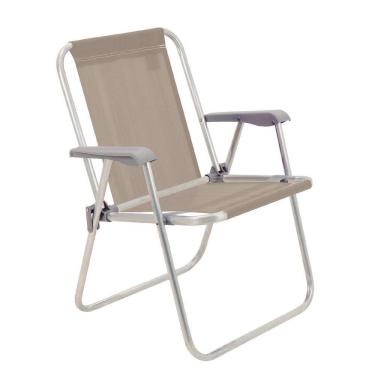 Imagem de Cadeira De Praia Tramontina Samoa Alta Camurça Em Alumínio