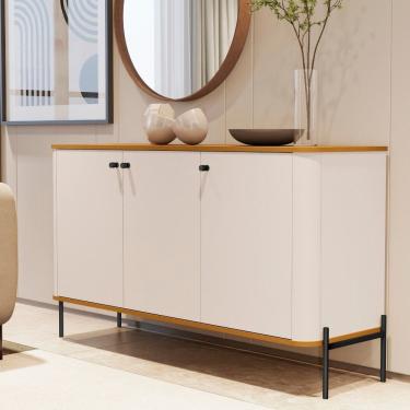 Imagem de Aparador Buffet 3 Portas com Pes Em MDF Tucupi JB Moveis