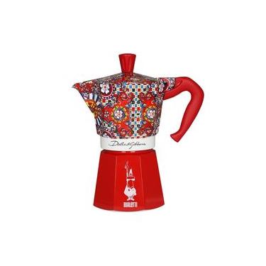 Imagem de Cafeteira moka em alumínio 6 xícaras Bialetti Dolce & Gabbana 270ml vermelha