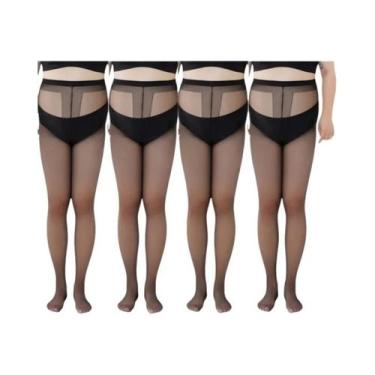 Imagem de Meias-calças Femininas plus Size 3D T-Crotch Macias Para Mulheres Até 