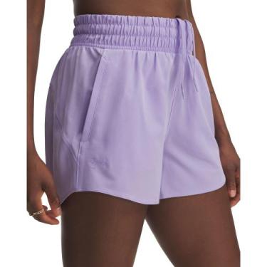 Imagem de Shorts de Corrida Under Armour Flex Woven Feminino, Roxo, M