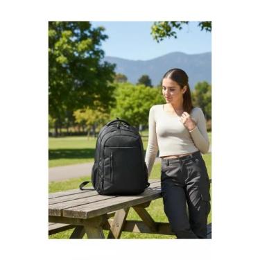 Imagem de Mochila Notebook 15" Ajustável Resistente - Verde e Preta - Congratula