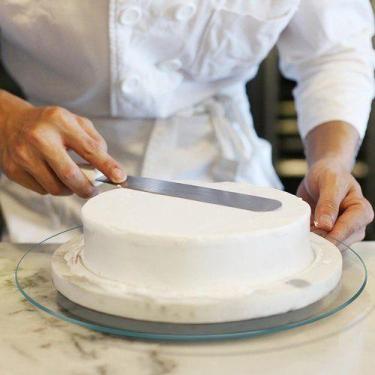 Imagem de Prato giratorio boleira vidro 30 centimetros confeitaria suporte bolo 